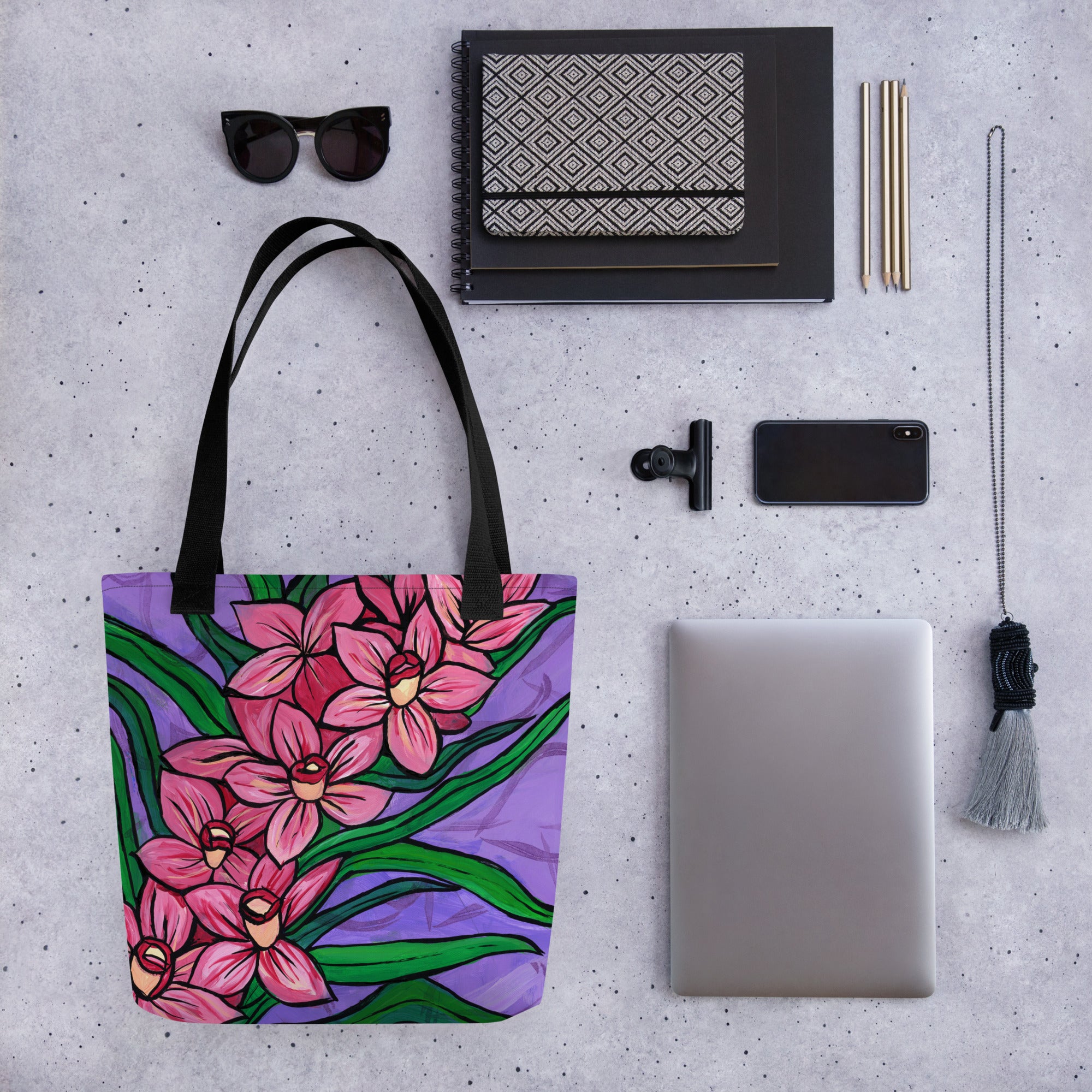 Pink Orchid Tote Bag