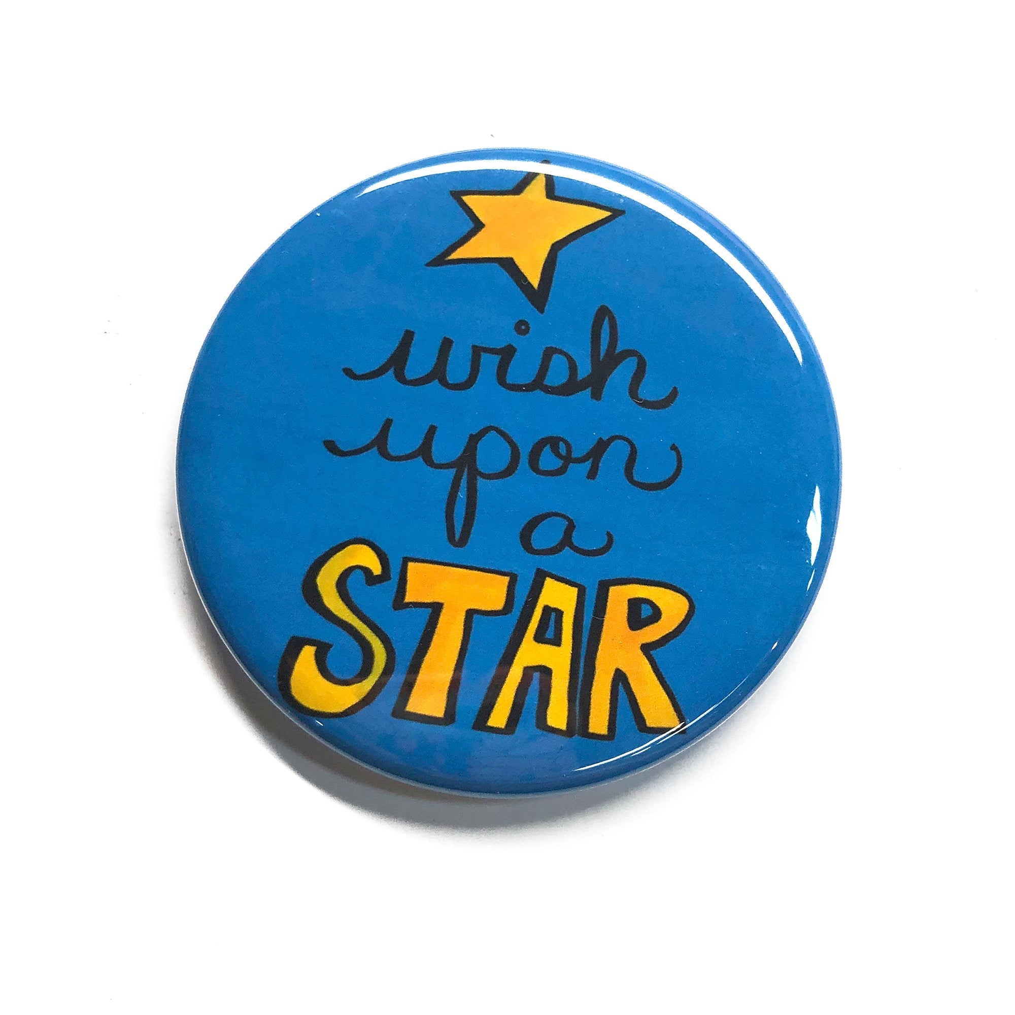 Wish Upon A Star Magnet, Pinback Button or Pocket Mirror