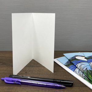 Great Blue Heron Notecard - Chesapeake Bay Maryland Inspired Art - Blank Greeting Card