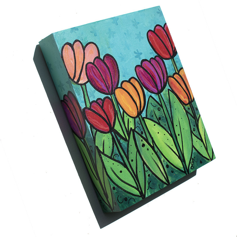 Original Tulip Painting - Spring Flower Painting 