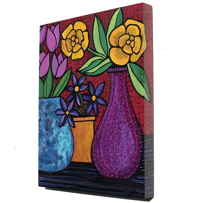 Original Flower Painting - Still Life with Bright Colors 