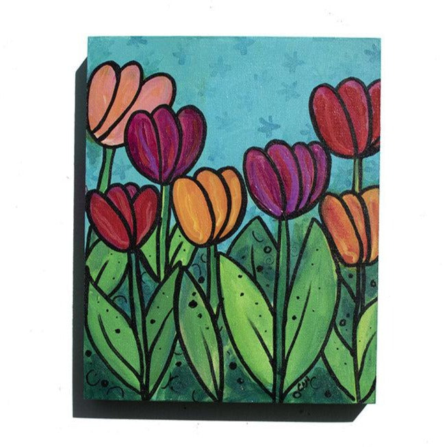 Original Tulip Painting - Spring Flower Painting