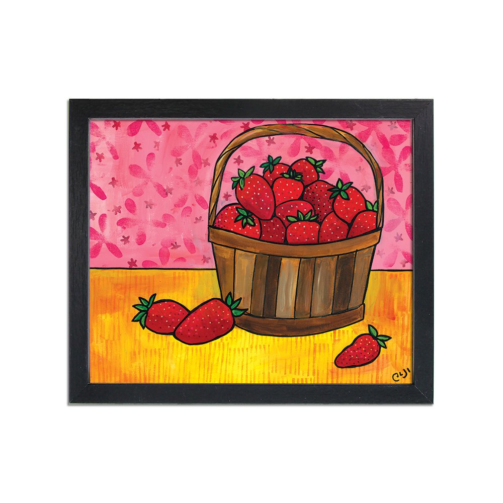 Strawberry Print - Basket of Strawberries Still Life Art Print