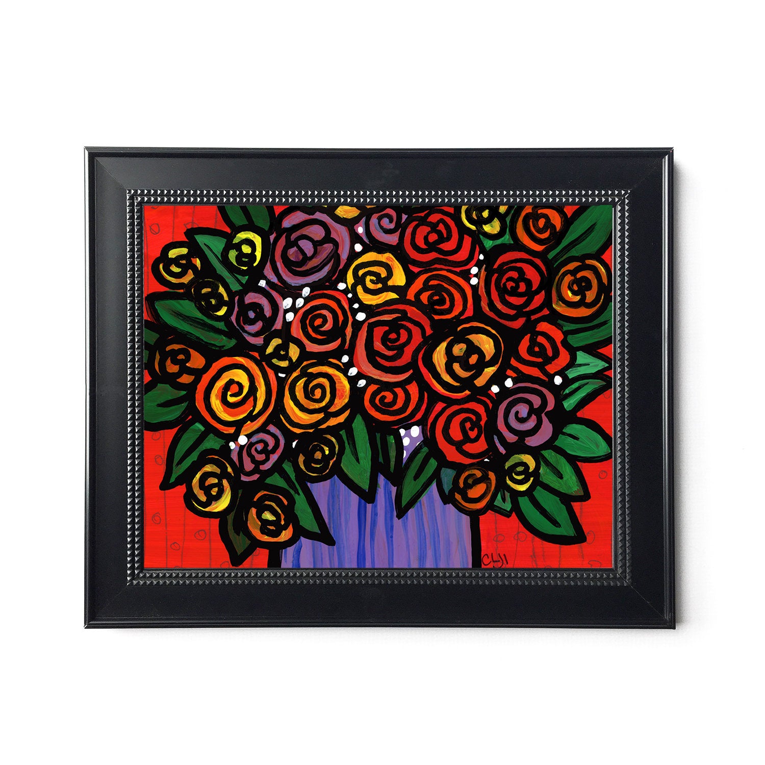 All the Roses Print - Colorful Floral Art Giclee for Bedroom, Bathroom, Living Room 