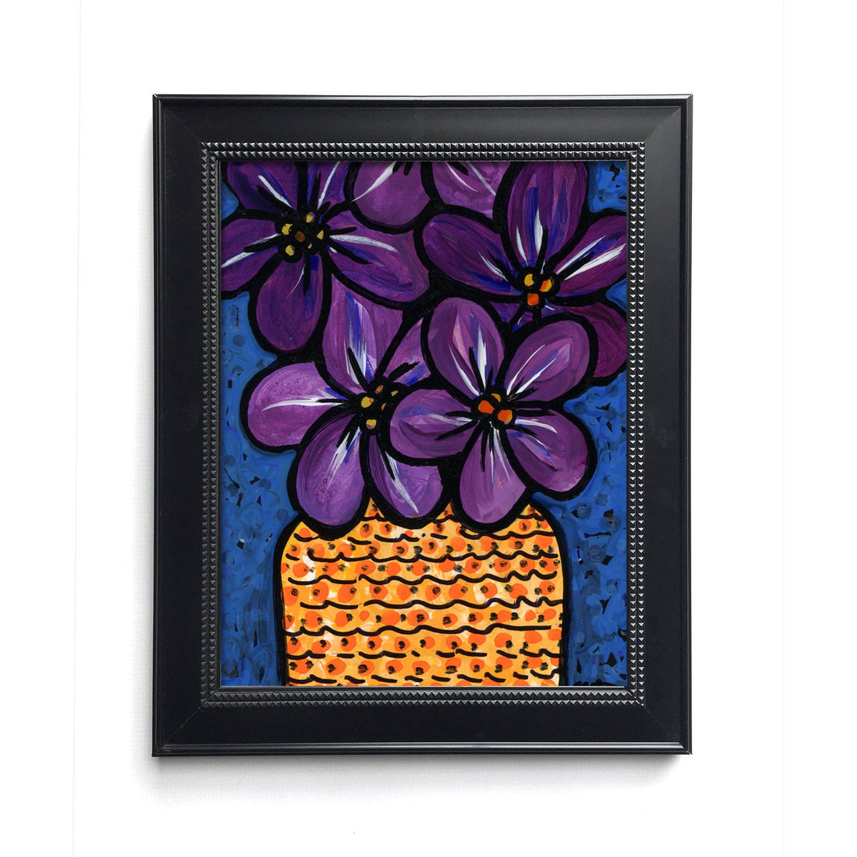 Violet Flower Art Print - Purple Flower Still Life Giclee Print for Bedroom, Living Room