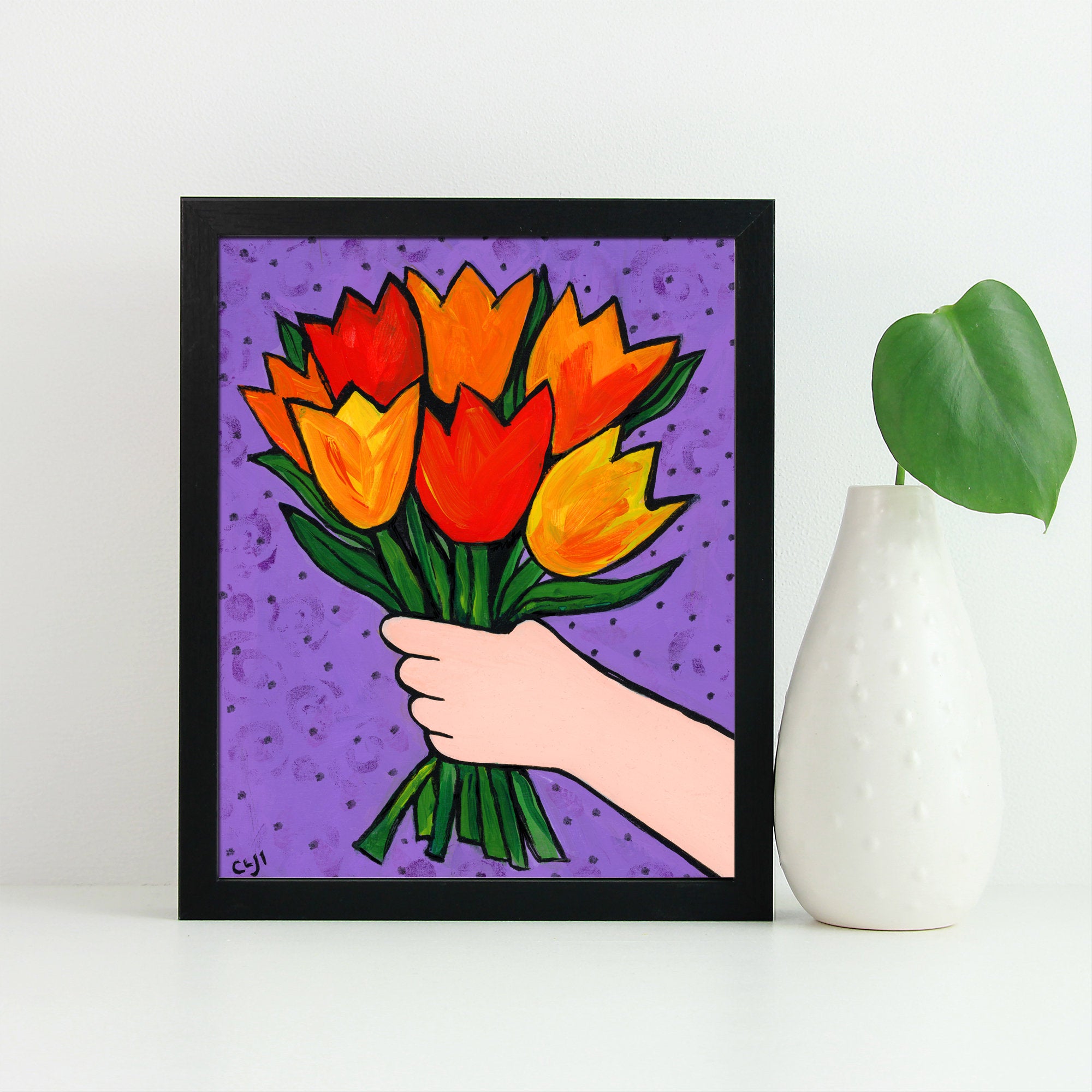 Colorful Tulip Bouquet Print