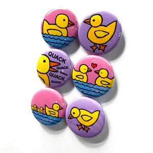 side view of yellow duck designs