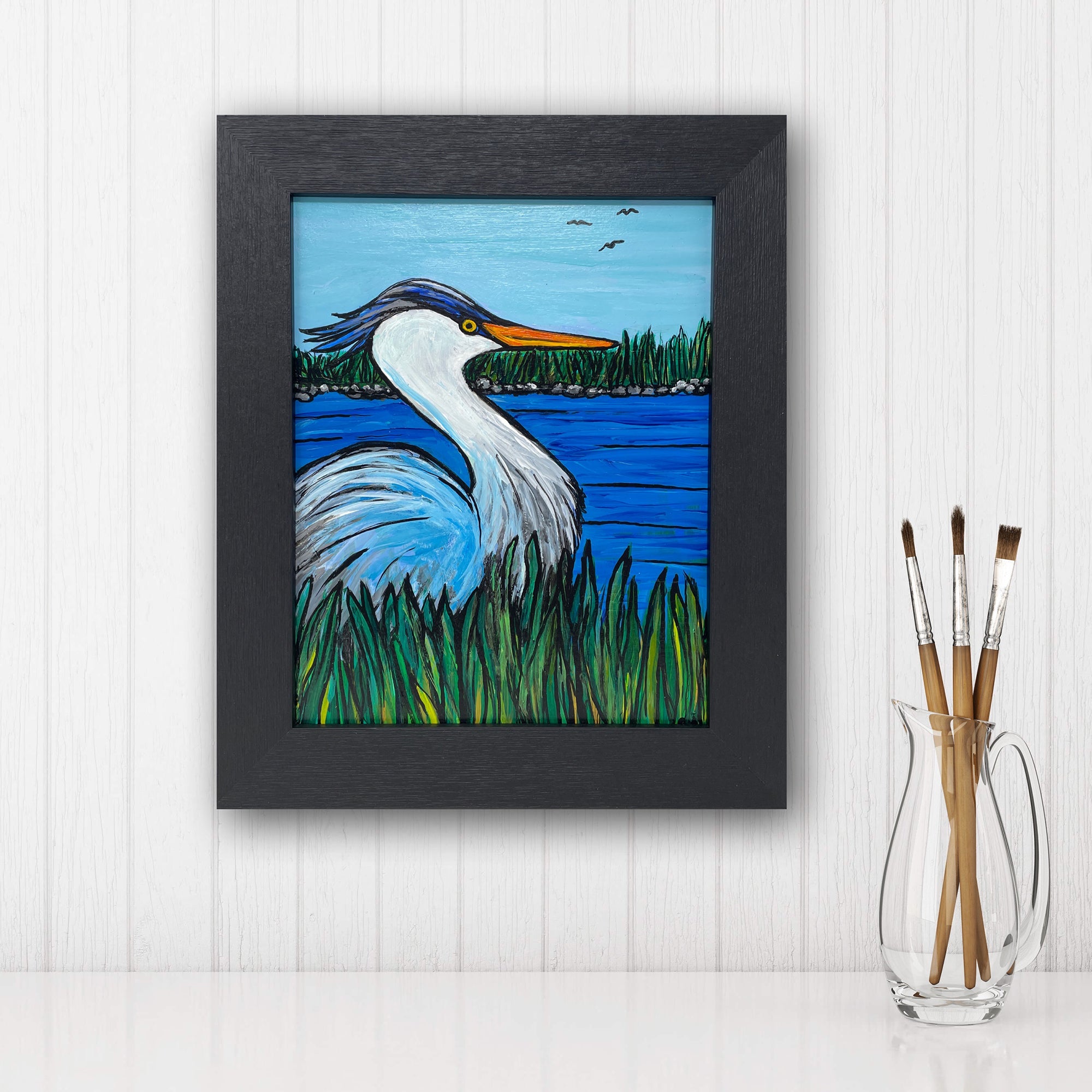 Great Blue Heron Painting