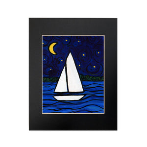 Sailboat at Night Print
