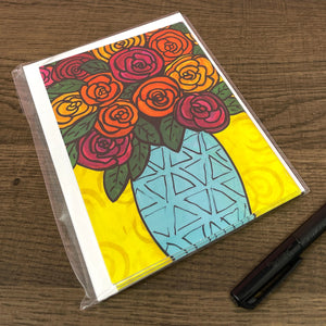Colorful Ranunculus Card - Blank Flower Notecards for Any Occasion