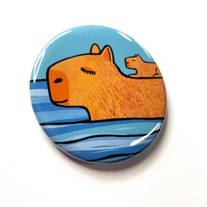 another view of the Capybara and Pup button