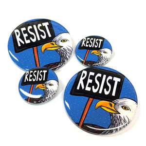 comparison view of 2.25 inch and 1.25 inch Resist pins and magnets