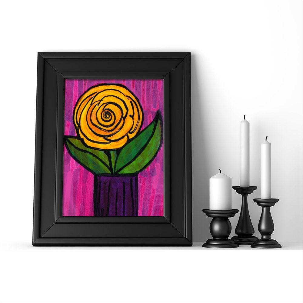 Yellow Ranunculus Print