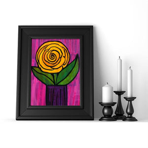 Yellow Ranunculus Print