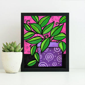Potted Pothos Plant Print