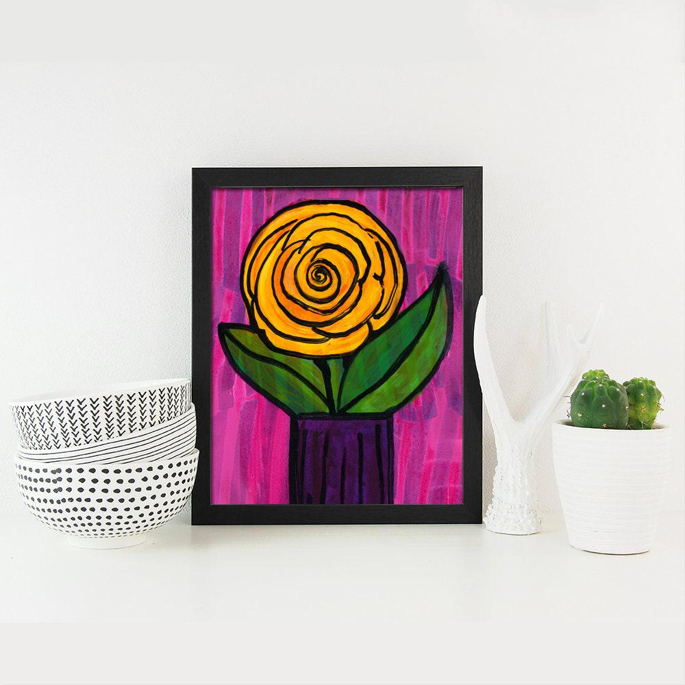 Yellow Ranunculus Print