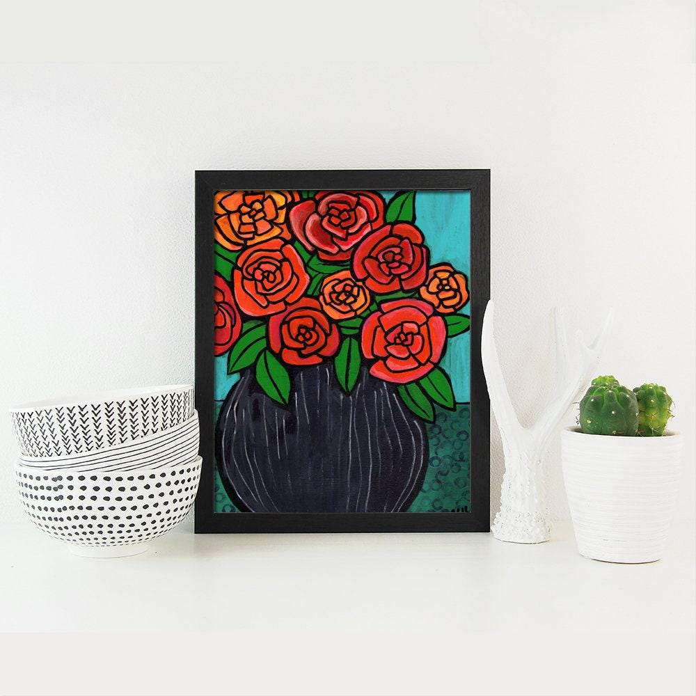 Red Rose Print
