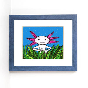Cute Axolytl Art Print