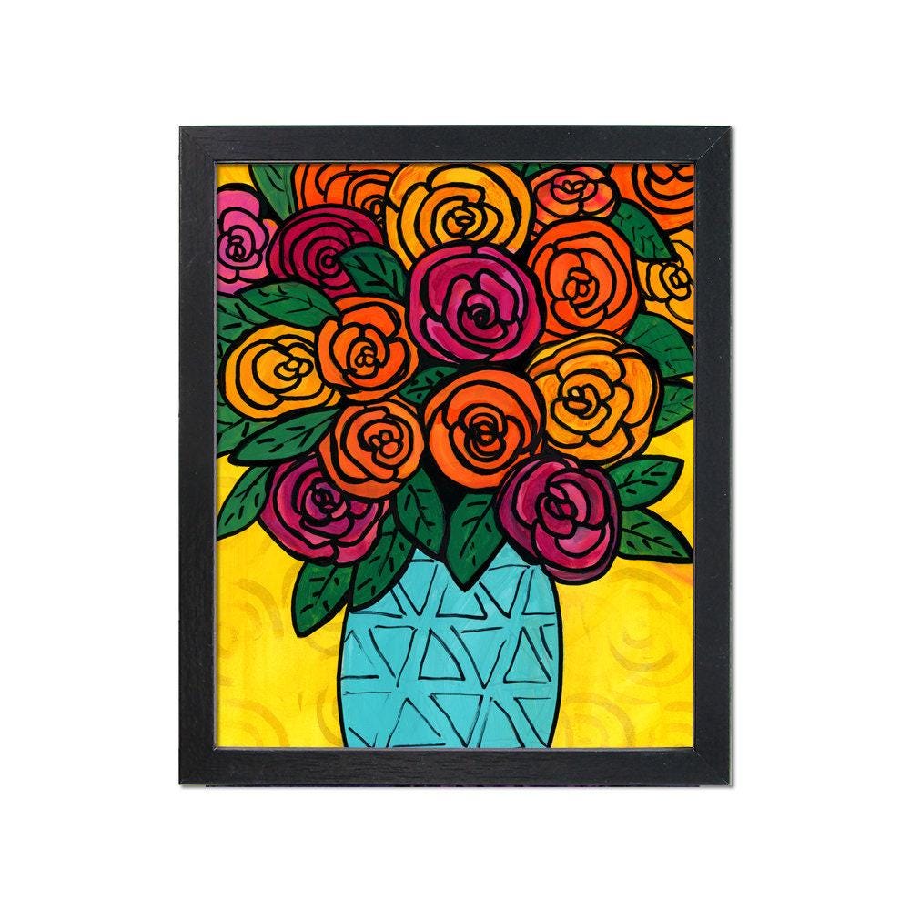 Colorful Ranunculus Print