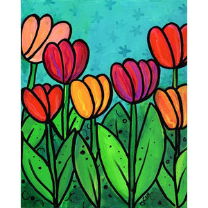 Floral Art Print - Spring Tulips Print