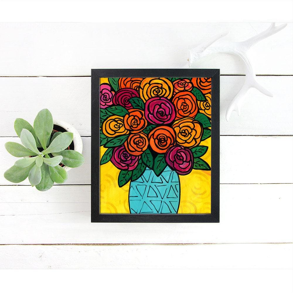 Colorful Ranunculus Print