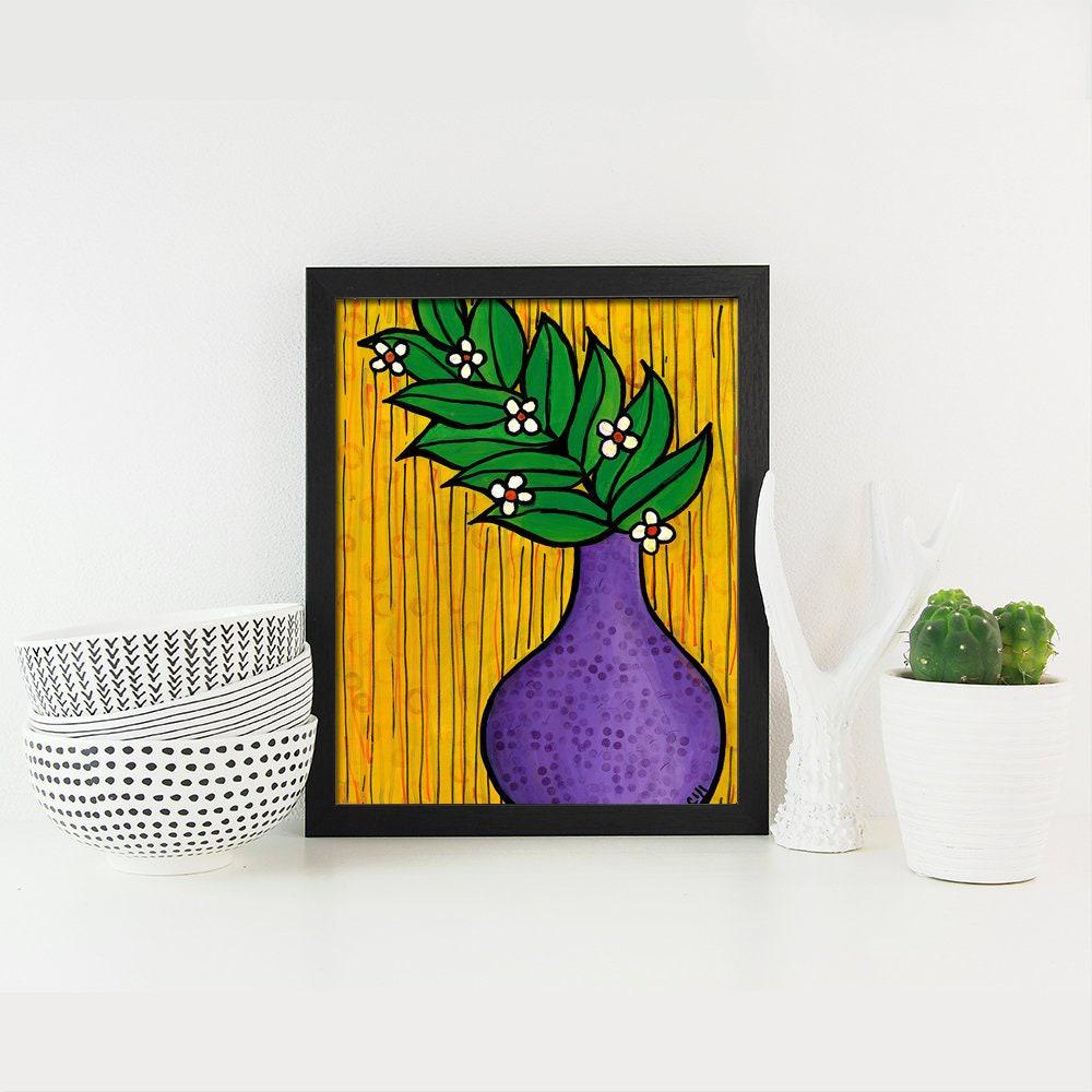 Blooming Branch in Vase Art Print