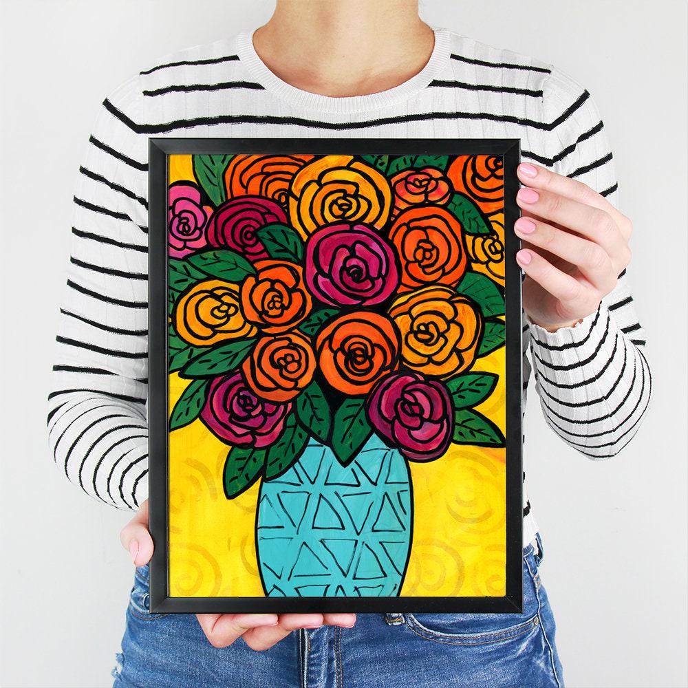 Colorful Ranunculus Print