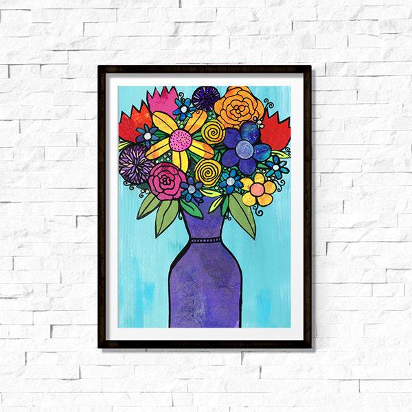 Vase of Flowers Art Print