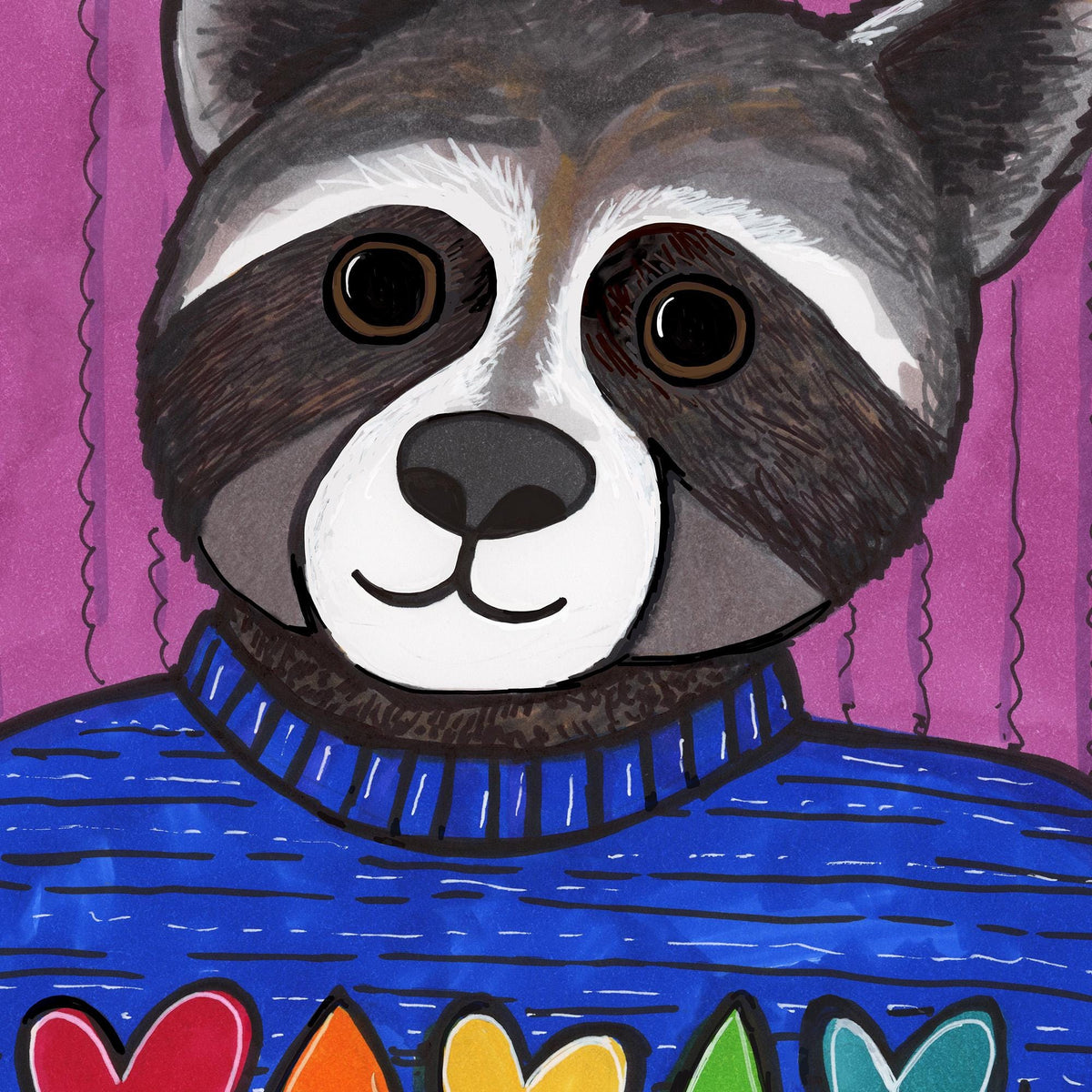 Detail of Roxy Raccoon