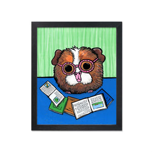 Read More Books Guinea Pig Art Print