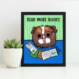 Read More Books Guinea Pig Art Print
