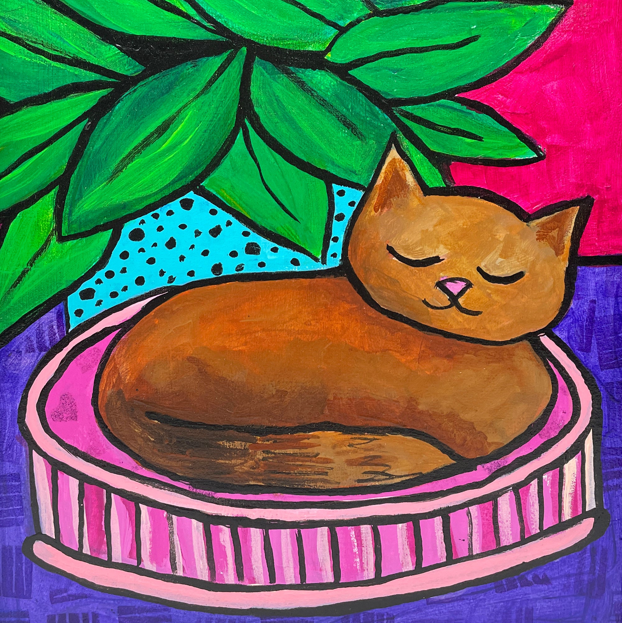 Cat Nap Painting