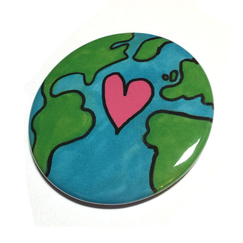 Earth Day Pin or Magnet 