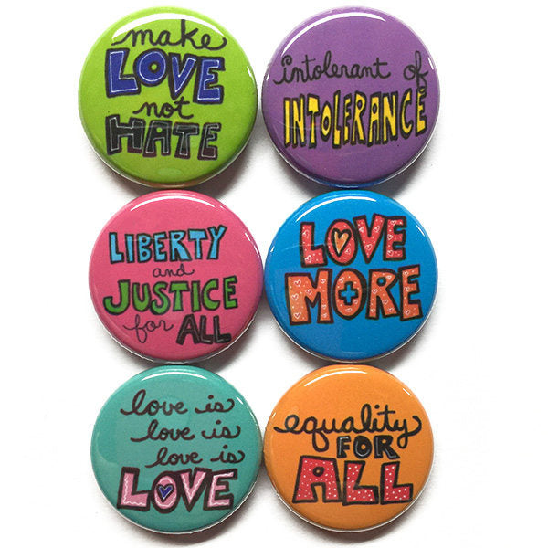 New Size Pride Pin LGBT Pins LGBTQ Buttons Pin-back 
