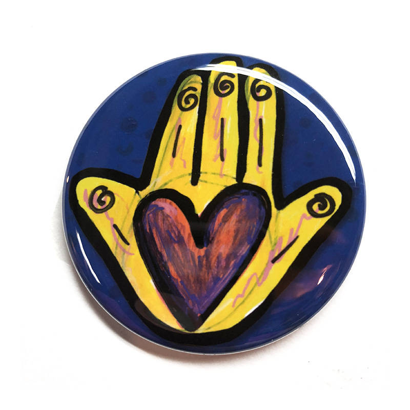 Heart in Hand Magnet, Mirror, or Pin