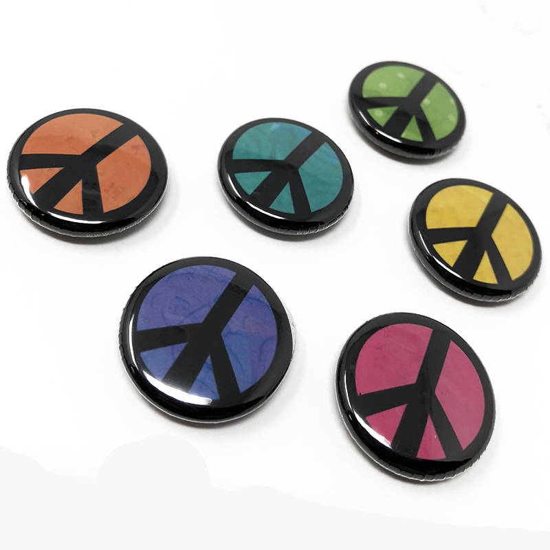Peace Pin or Peace Magnet Set - Peace Symbol