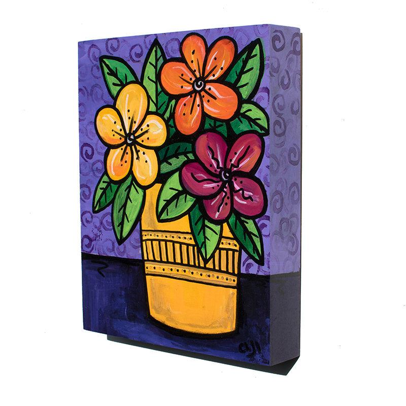 Happy Flowers Painting - Colorful Floral Art 