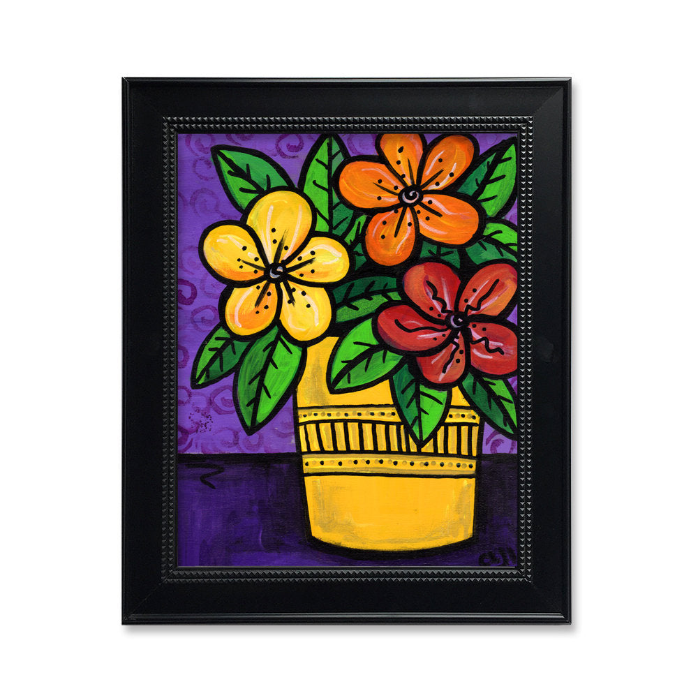 Colorful Flower Wall Art - Impatiens Print for Kitchen, Bedroom, or Living Room 