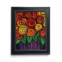 Whimsical Rose Print - Bright Colors 