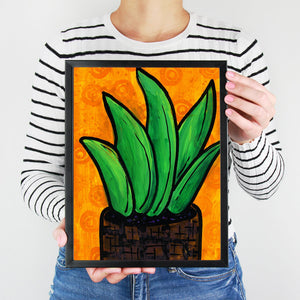 Aloe Plant Print - Aloe Vera Art Giclee 