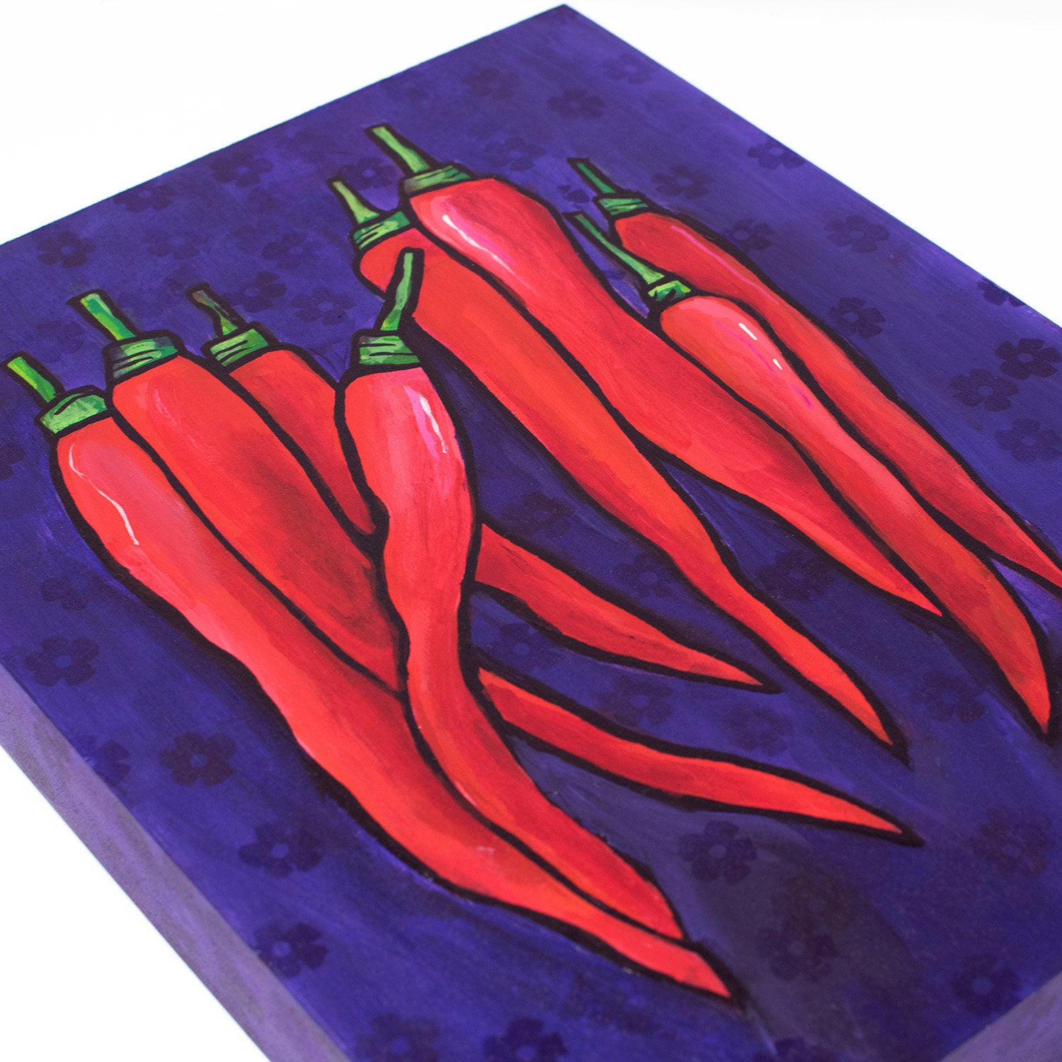 Red Chili Pepper Painting - Spicy Vegetable Art 