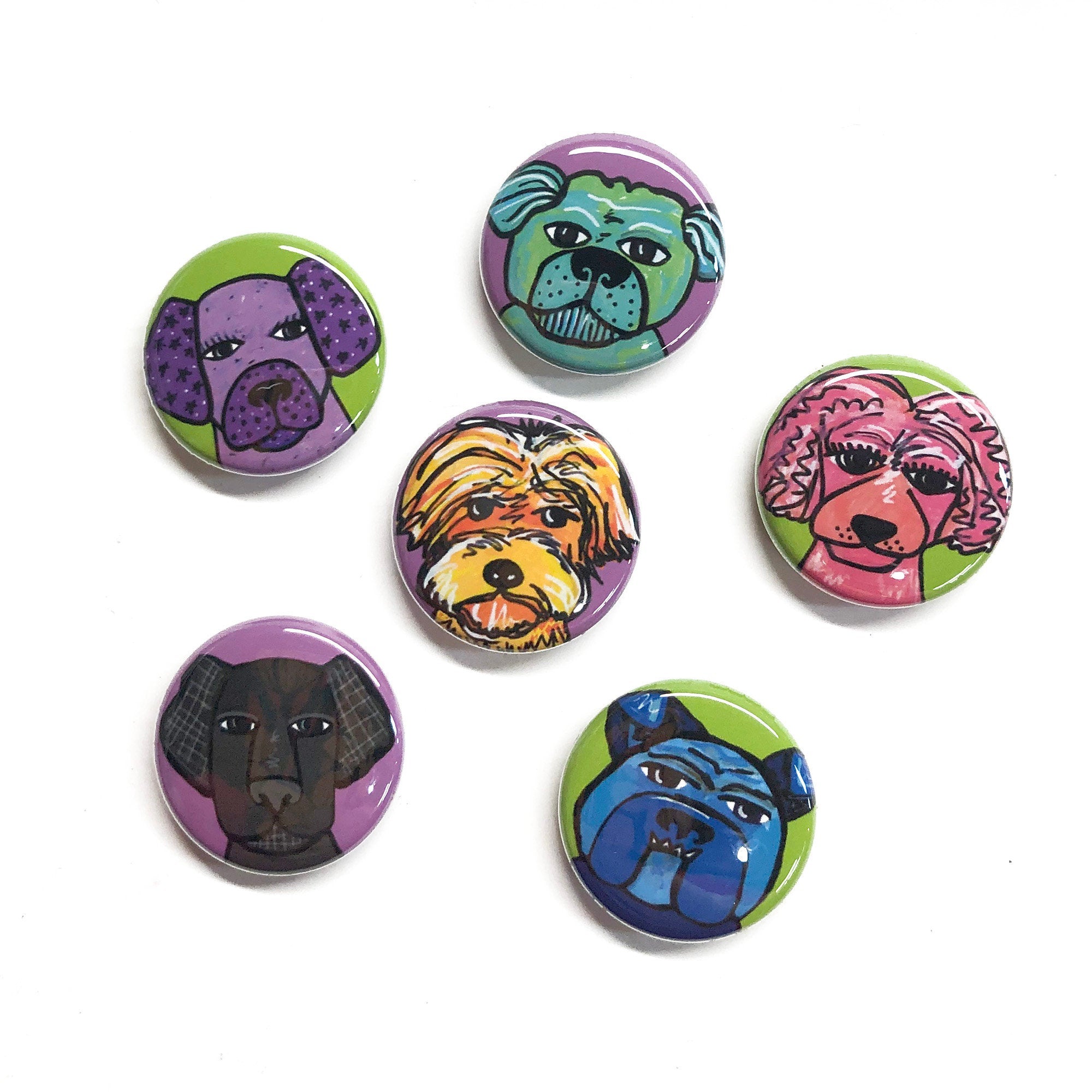 Cute Dog Pins and Magnets