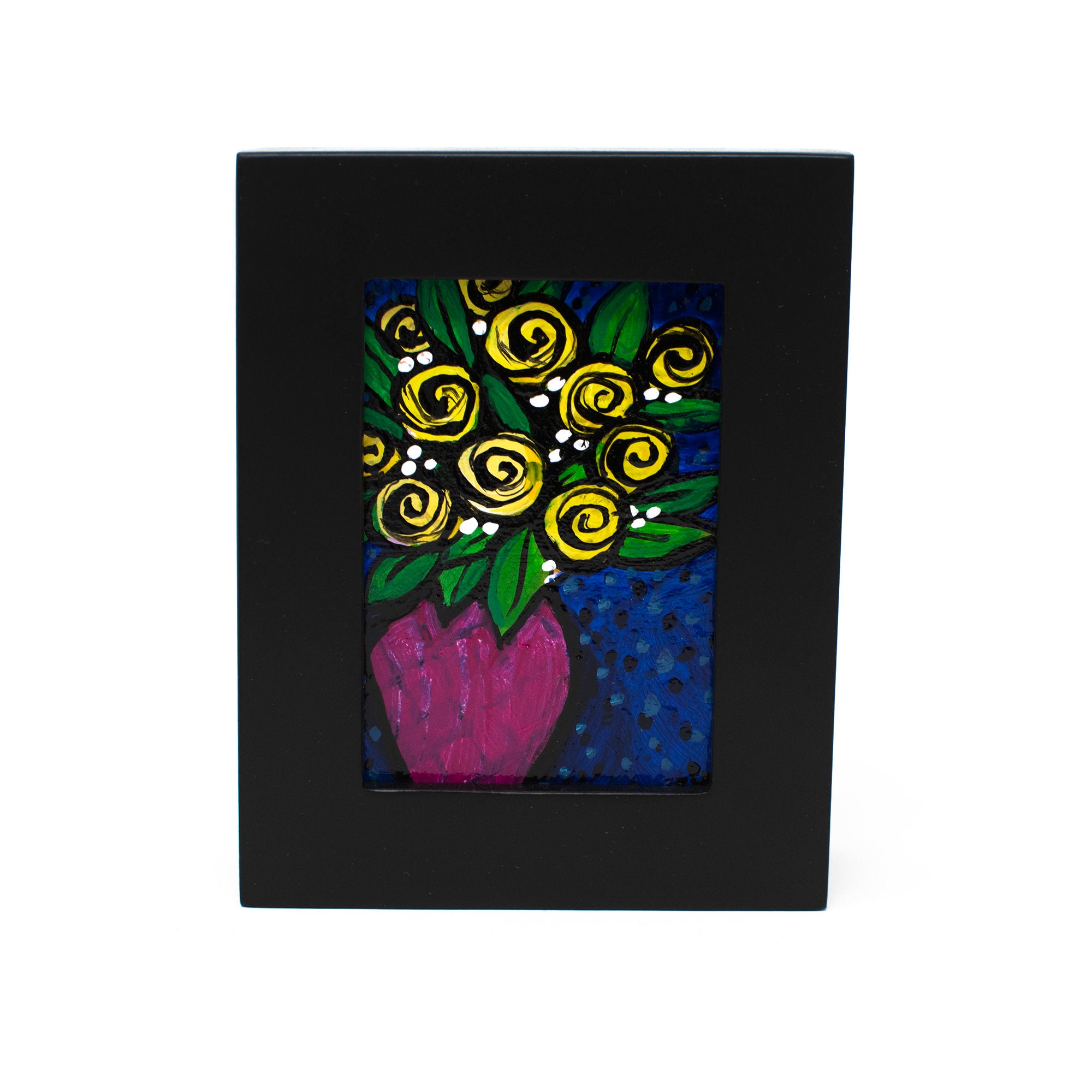 Small Yellow Rose Painting