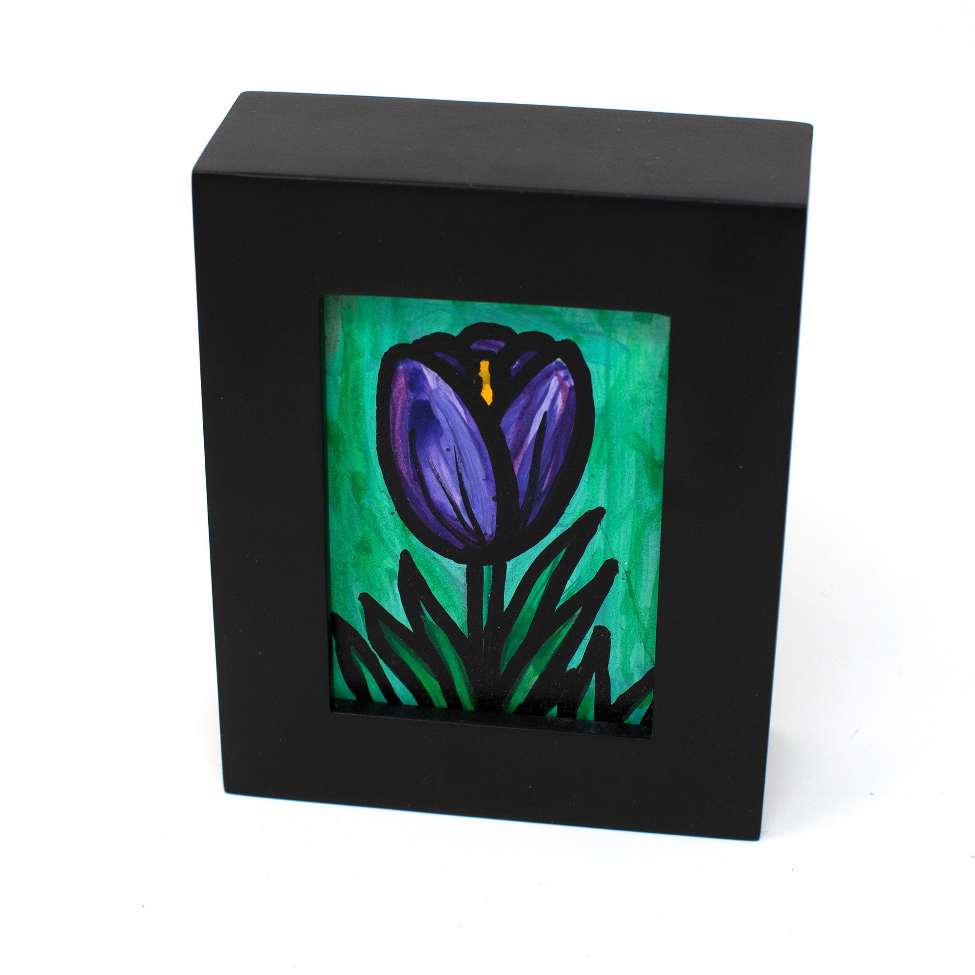 Mini Purple Tulip Painting