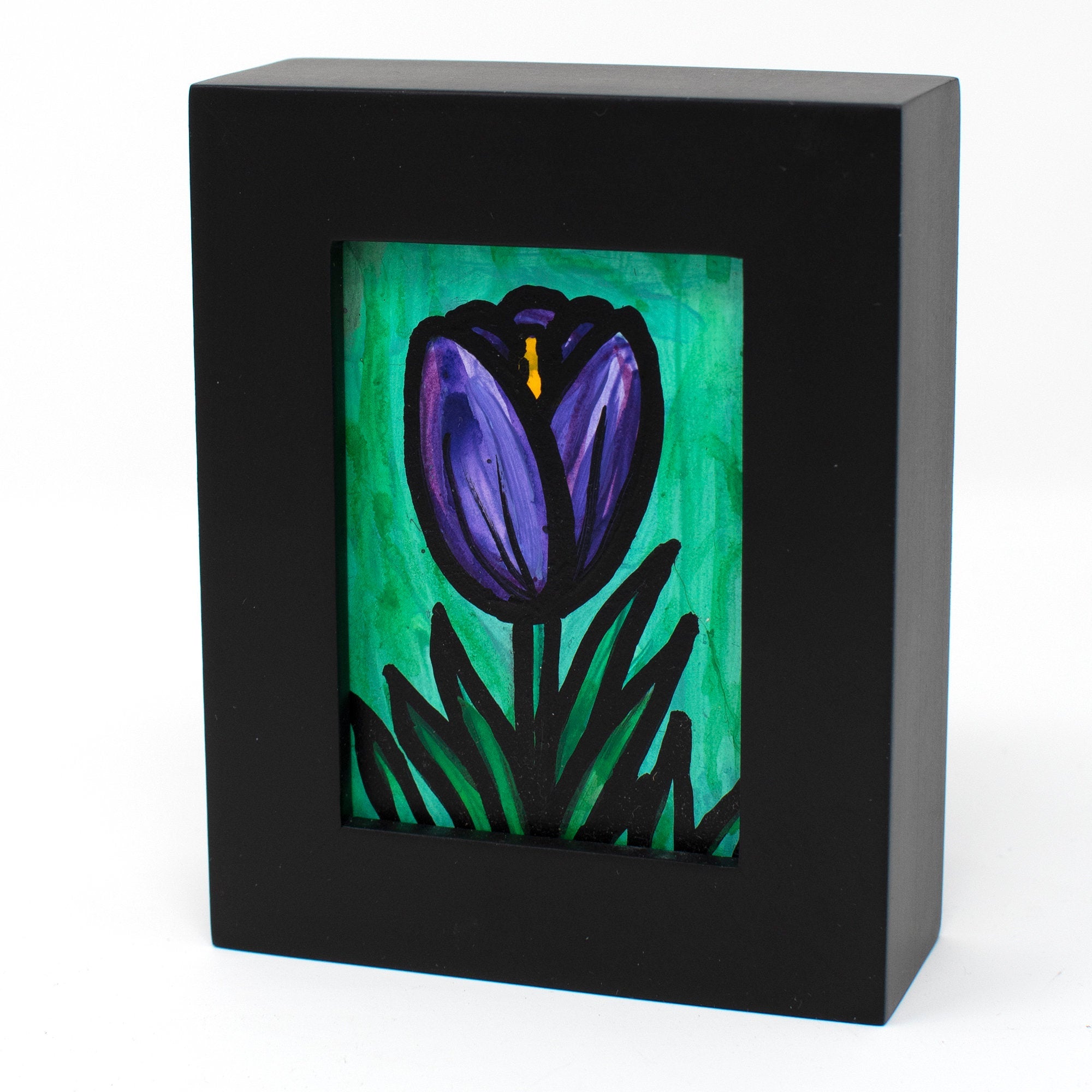 Mini Purple Tulip Painting