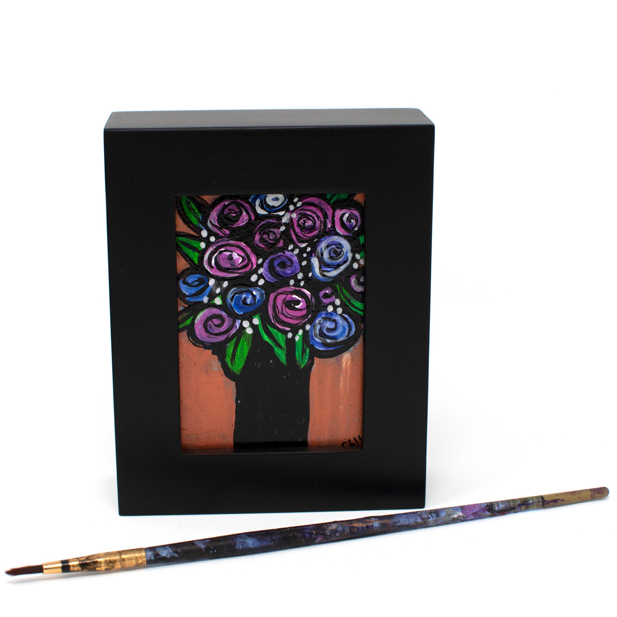 Small Framed Rose Painting