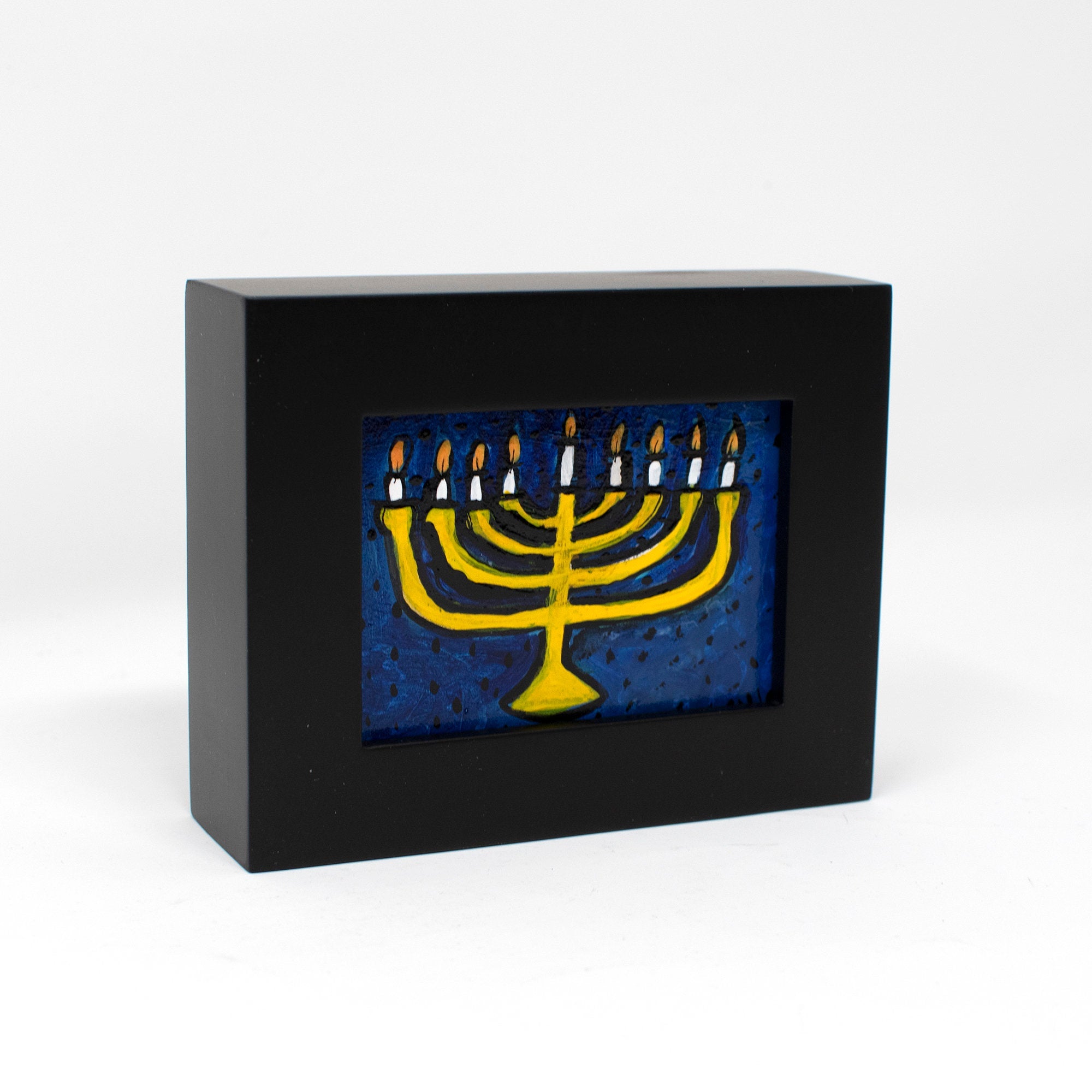 Small Framed Hanukkah Painting