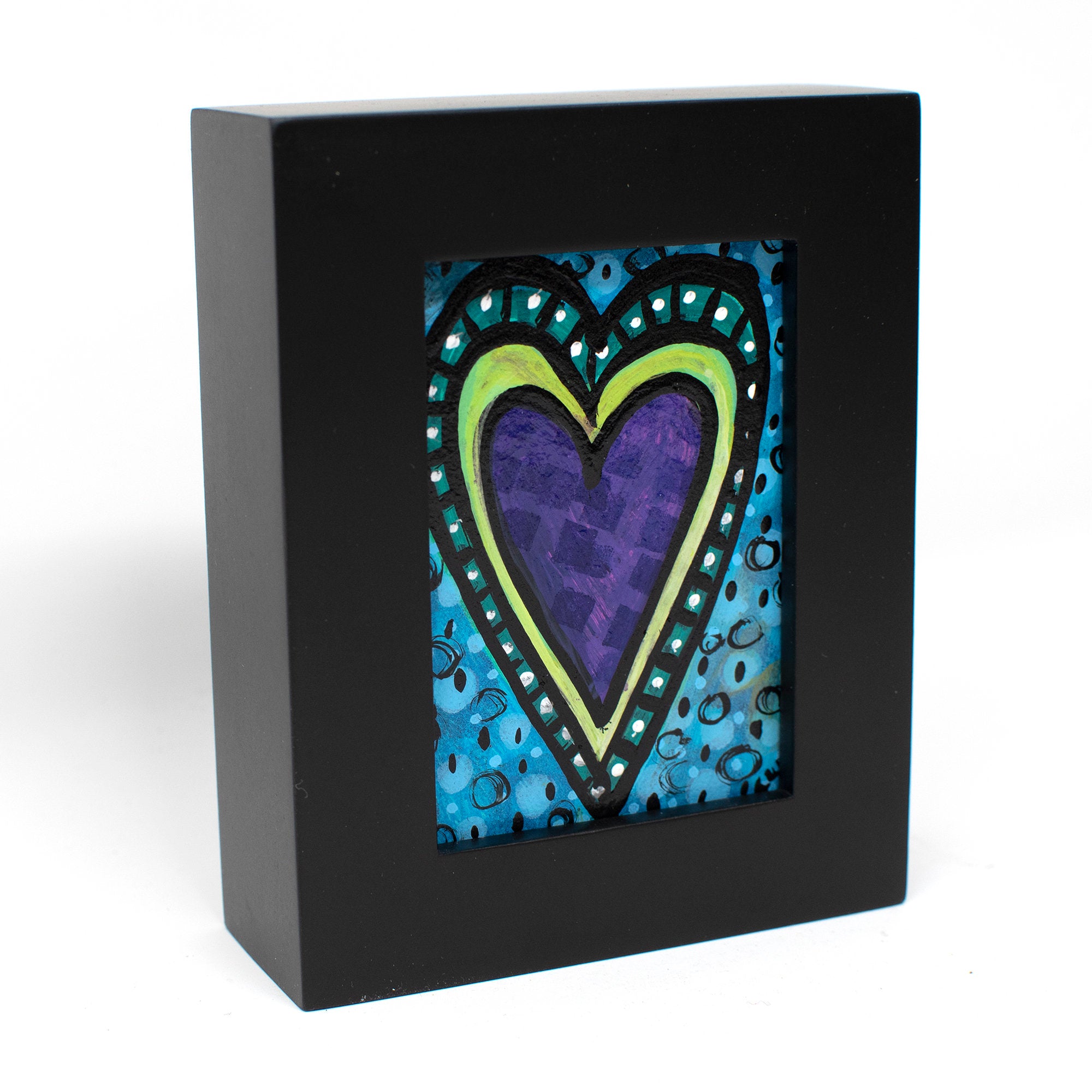 Purple Heart Mini Painting
