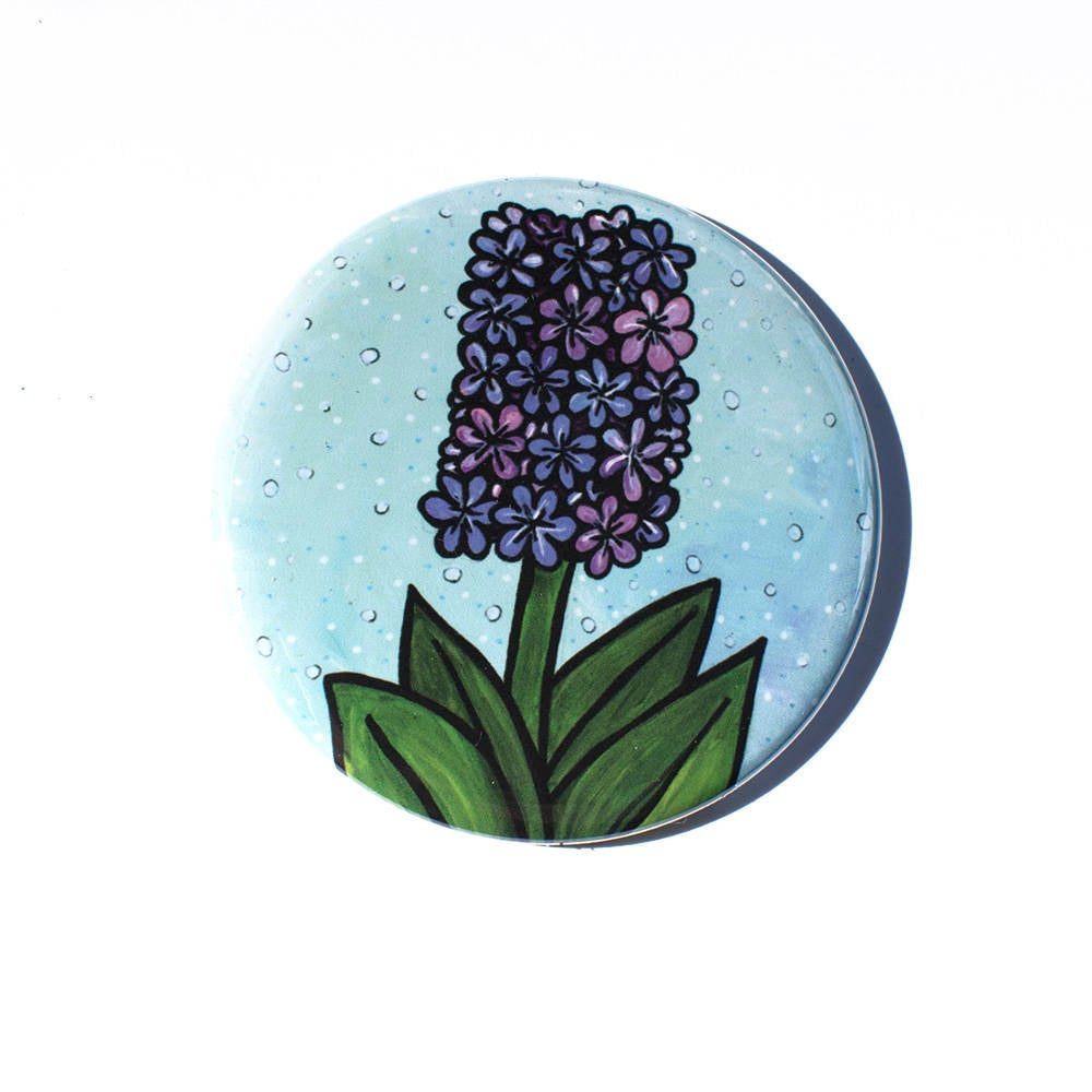 Hyacinth Mirror, Magnet, or Pin
