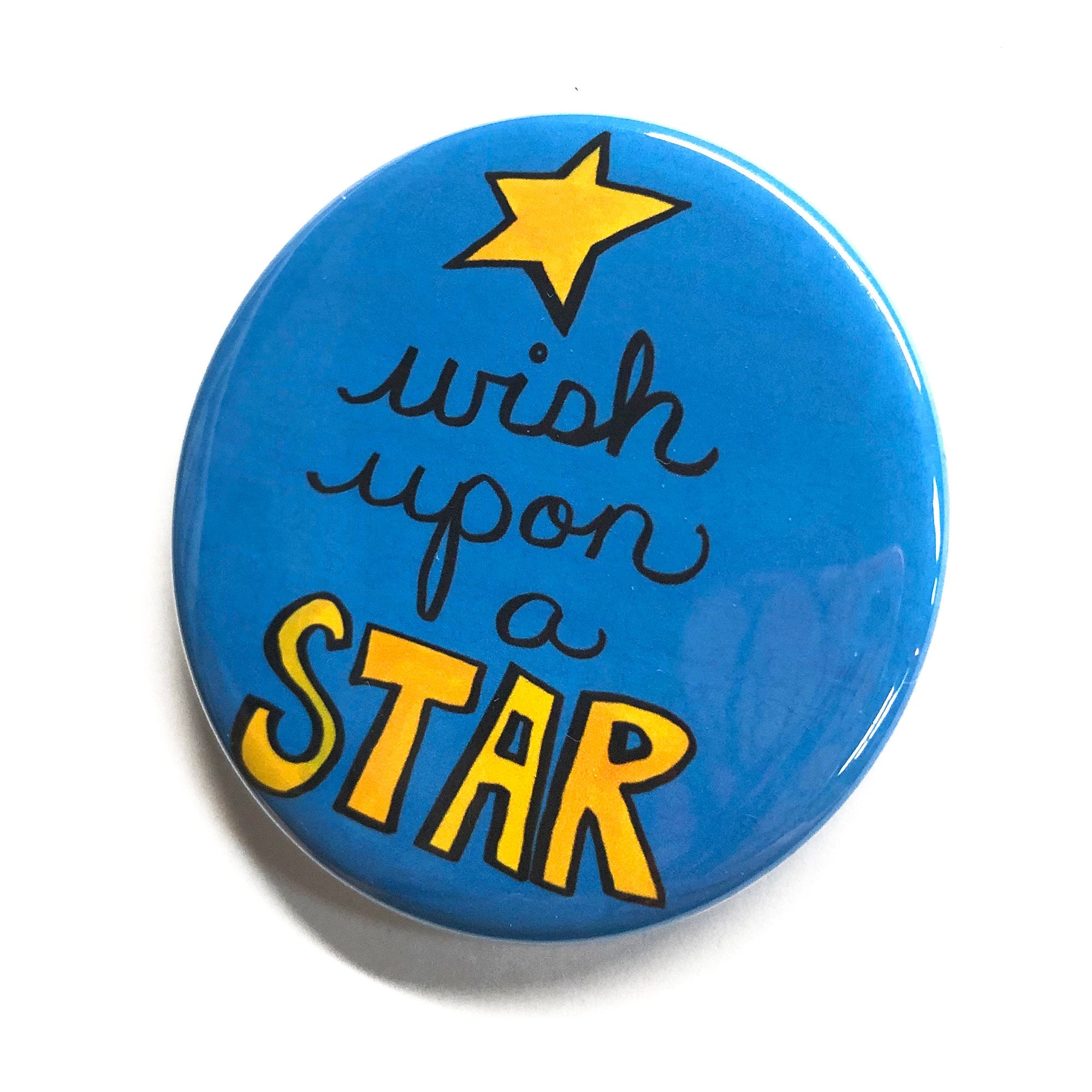 Wish Upon A Star Magnet, Pinback Button or Pocket Mirror